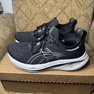 ASICS Gel Nimbus 26 Athletic Shoes Women's 9.5 Wide Black/Grey LaceUp‎ 1012B602